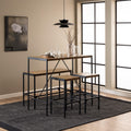 Bahamas Bar Table Set in Black and Oak - image 4