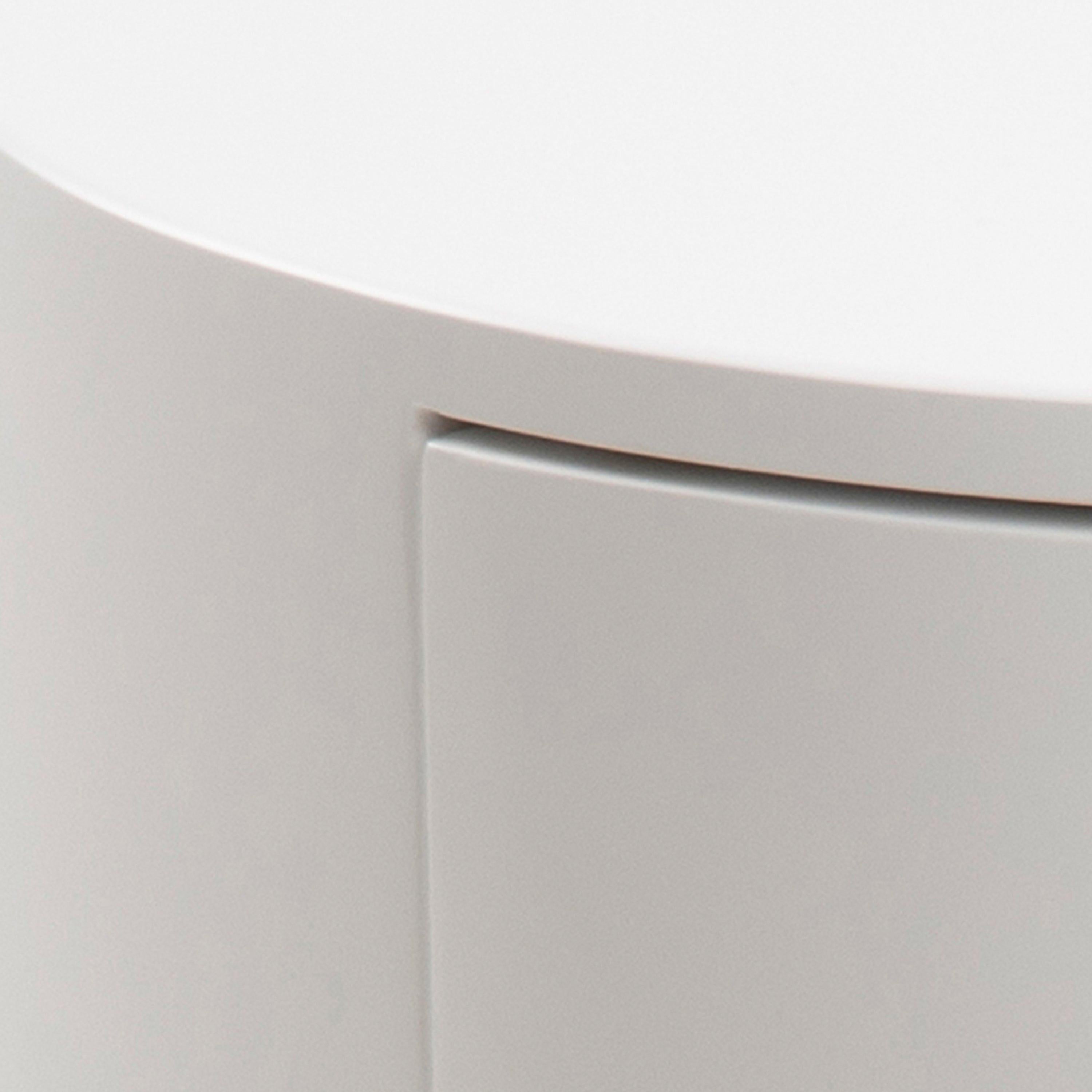 Polo Round Bedside Table in White and Black - image 6