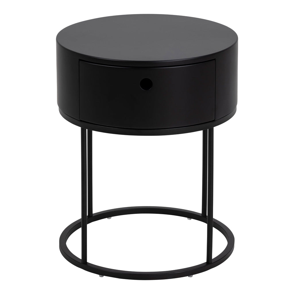 Polo Round Bedside Table in Black - image 2