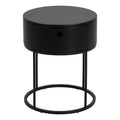 Polo Round Bedside Table in Black - image 2