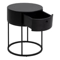 Polo Round Bedside Table in Black - image 3