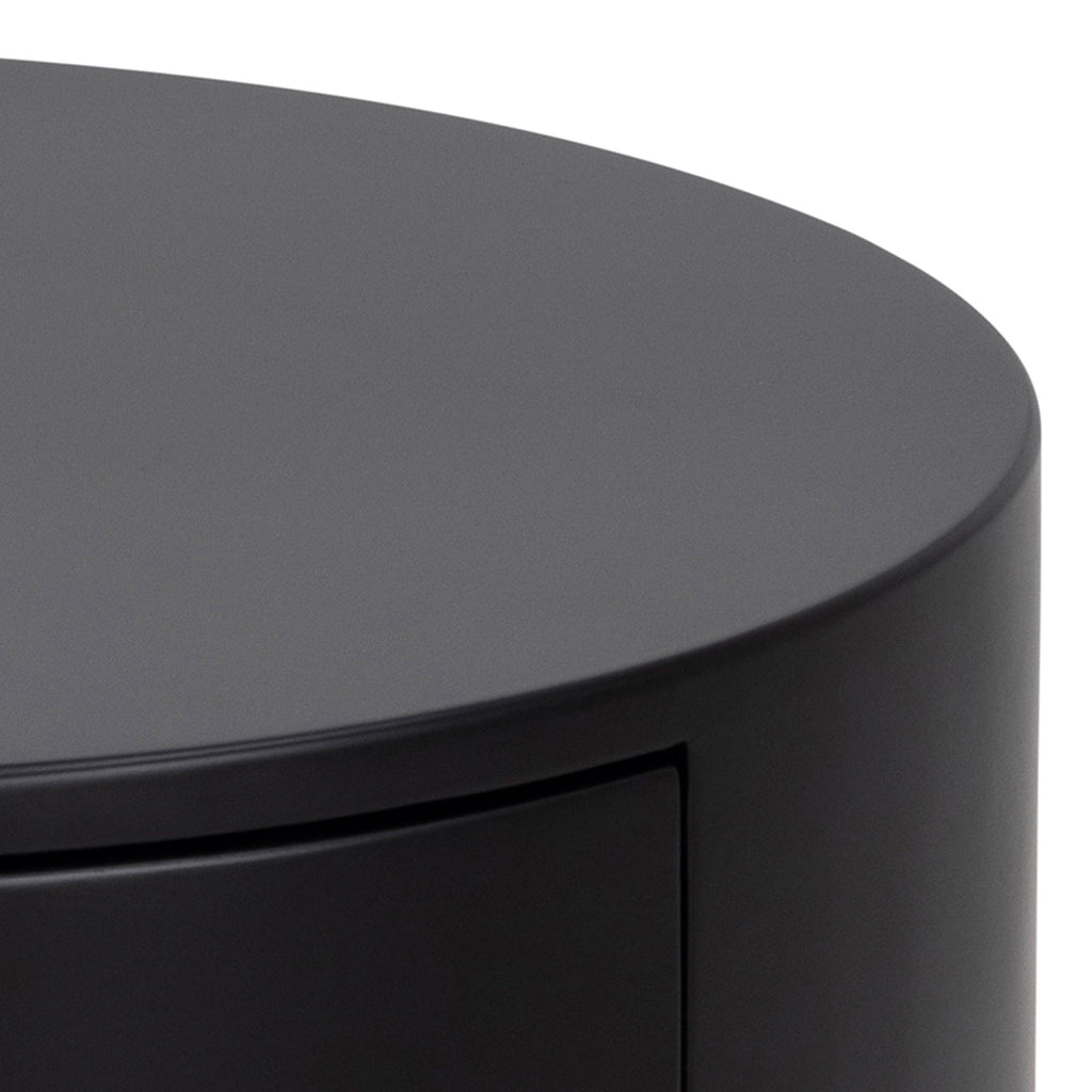 Polo Round Bedside Table in Black - image 5