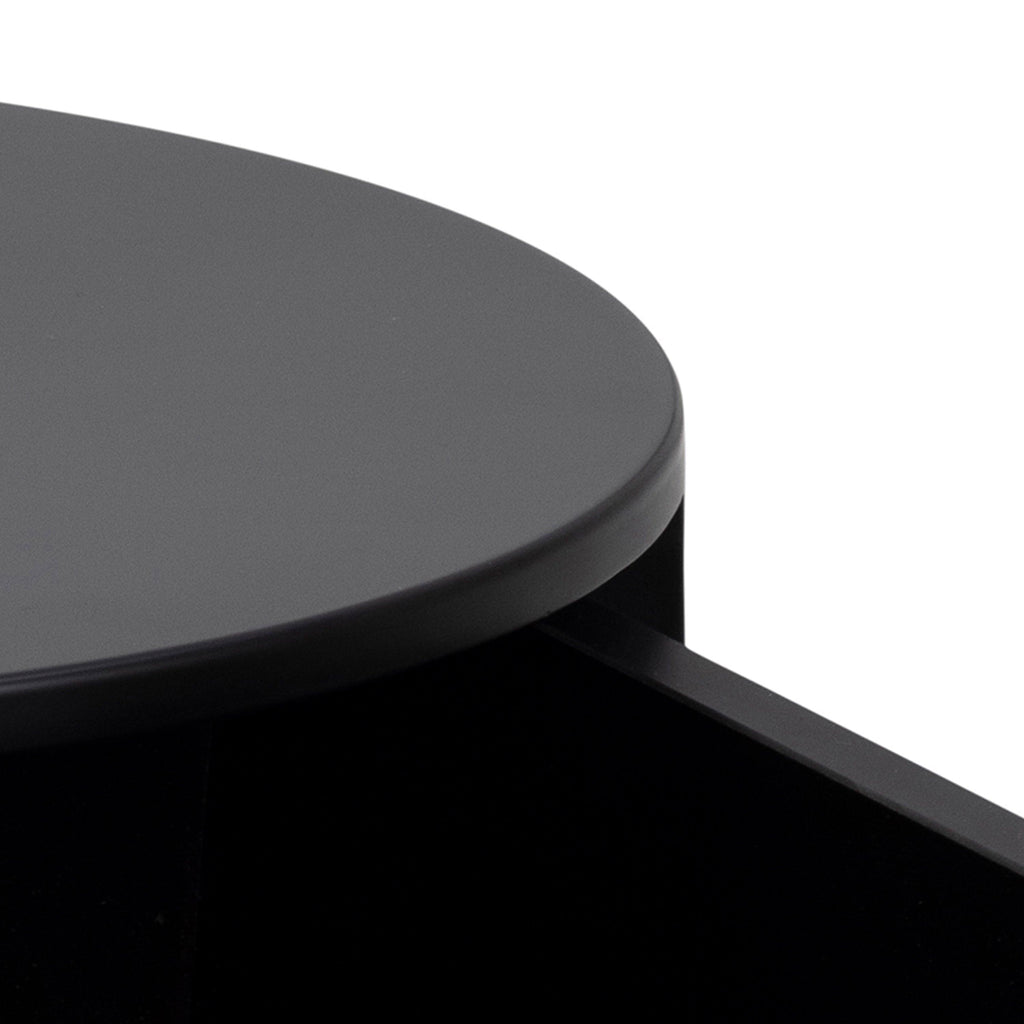 Polo Round Bedside Table in Black - image 6