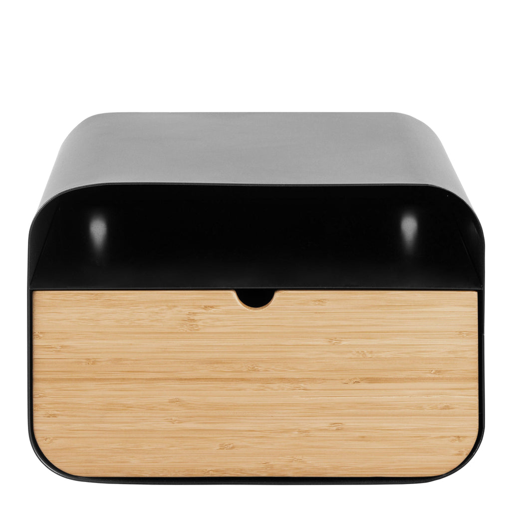 Joliet Wallmounted Bedside Table in Black and Bamboo - image 2