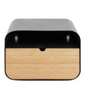 Joliet Wallmounted Bedside Table in Black and Bamboo - image 2