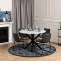 I_Oregon Dining Chair in Black with Cream Stitching, Set of 2. - image 4