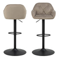 Brooke Swivel Bar Stool with Height Adjustable Function in Beige Set of 2 - image 2
