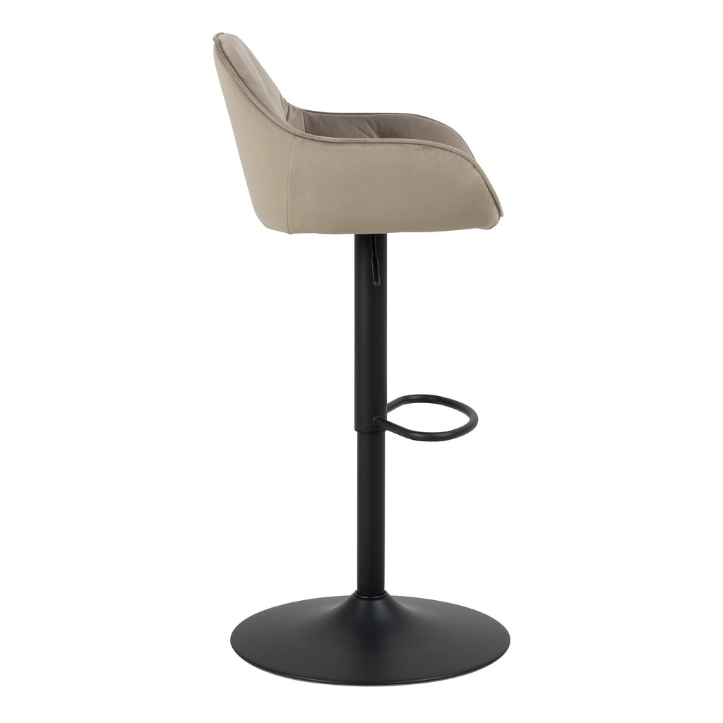 Brooke Swivel Bar Stool with Height Adjustable Function in Beige Set of 2 - image 3