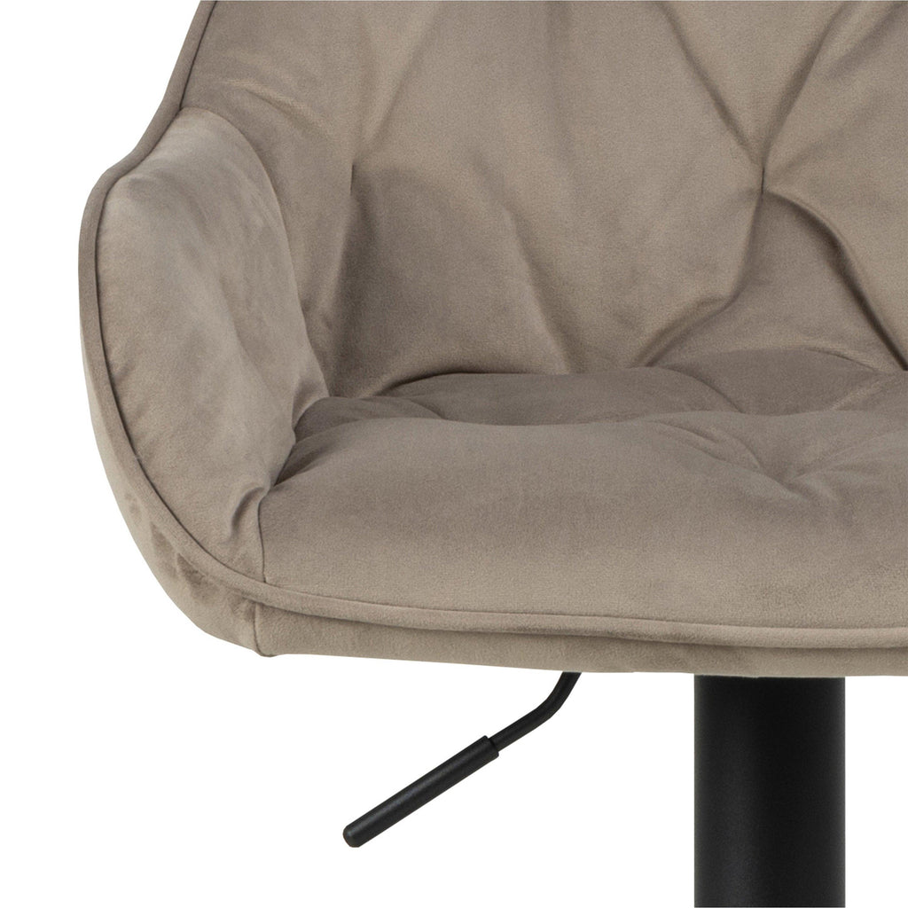 Brooke Swivel Bar Stool with Height Adjustable Function in Beige Set of 2 - image 6