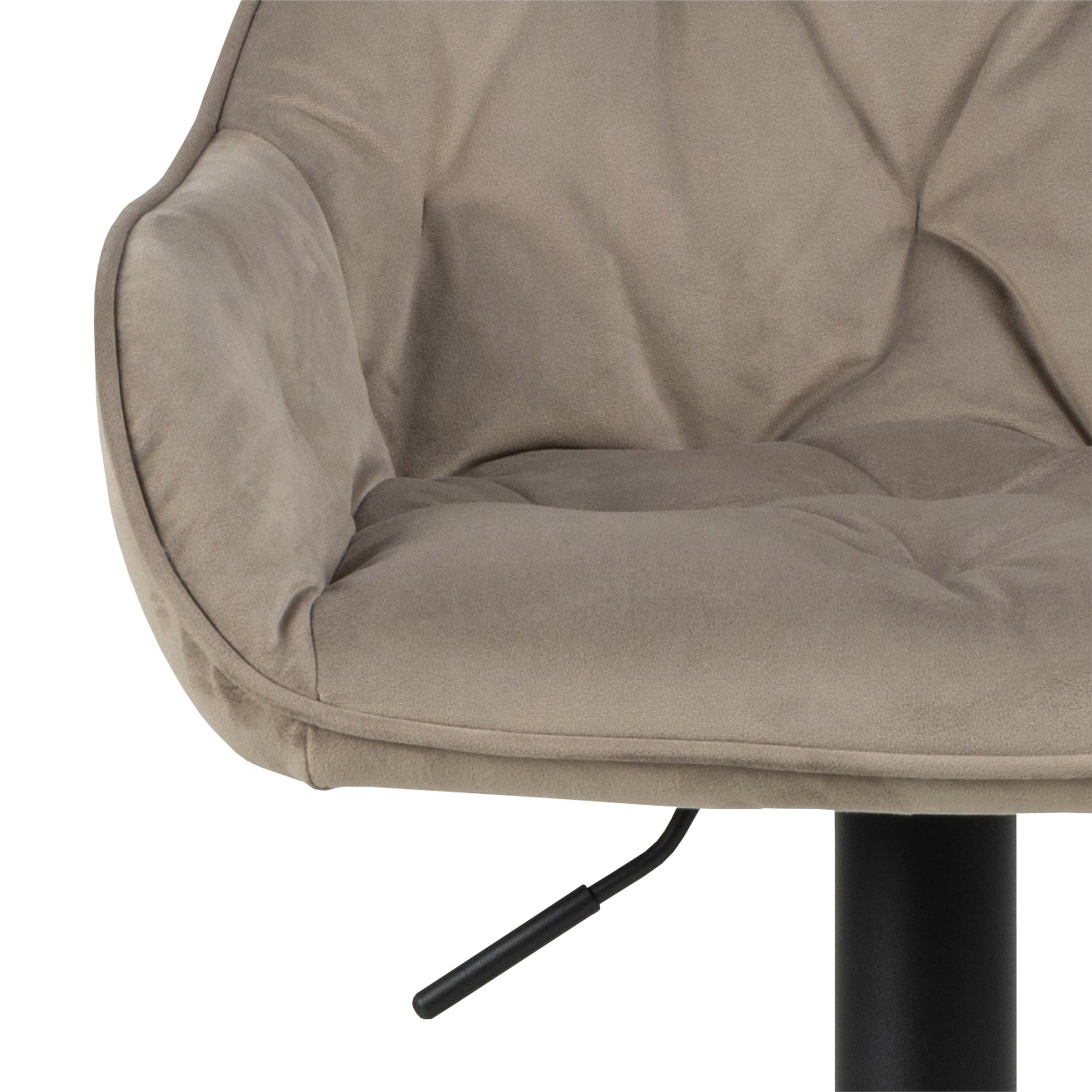 Brooke Swivel Bar Stool with Height Adjustable Function in Beige Set of 2 - image 6