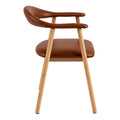 Addi Dining Chair with Armrest in PU Retro Brandy Set of 2 - image 3
