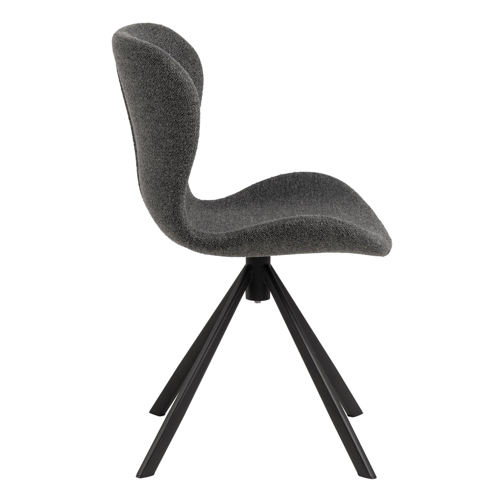 Batilda Swivel Dining Chairs in Grey Fabic Set of 2 - image 3