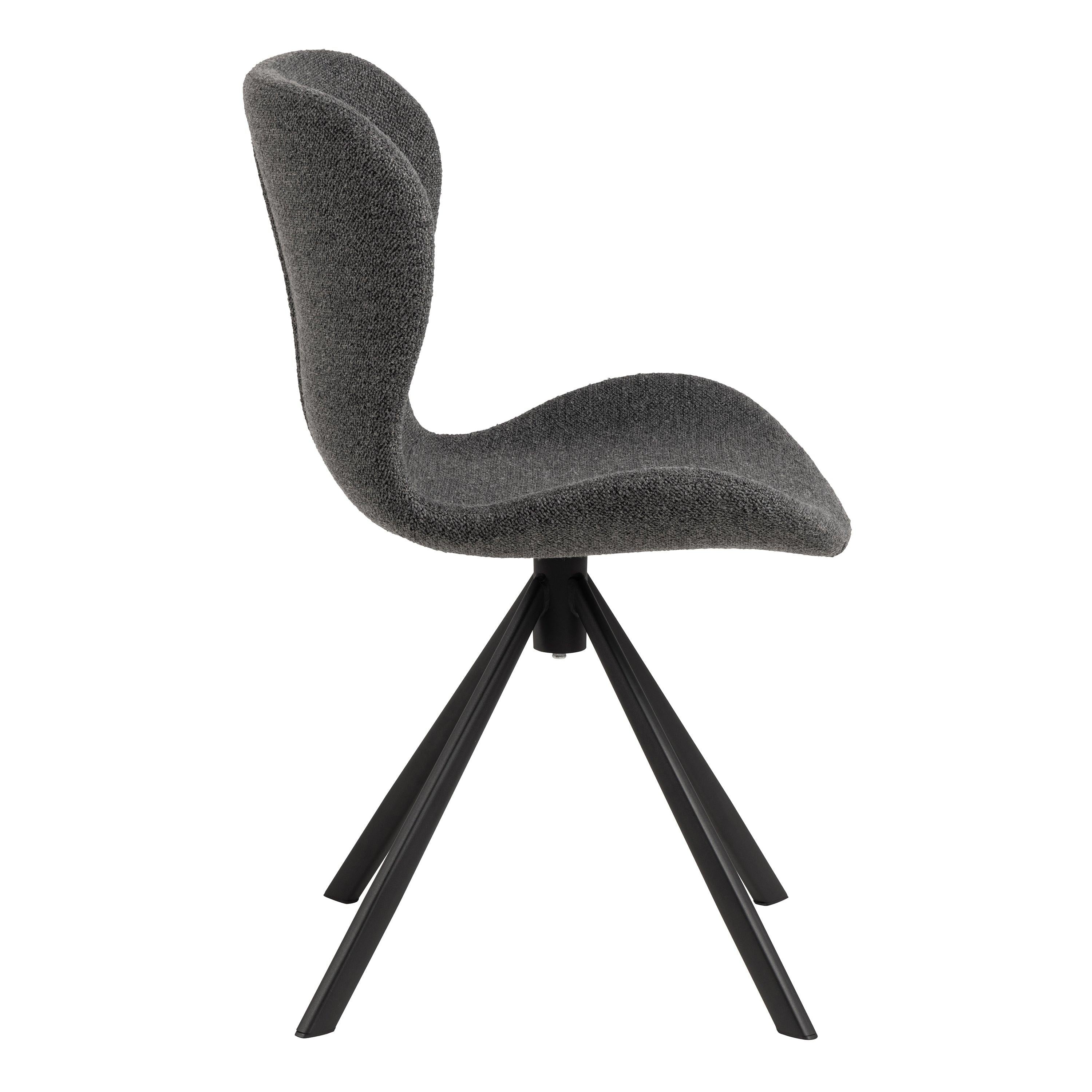 Batilda Swivel Dining Chairs in Grey Fabic Set of 2 - image 3
