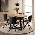 Batilda Swivel Dining Chairs in Grey Fabic Set of 2 - image 4