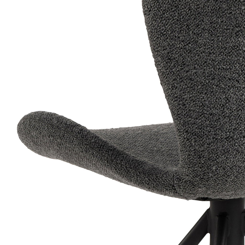 Batilda Swivel Dining Chairs in Grey Fabic Set of 2 - image 7