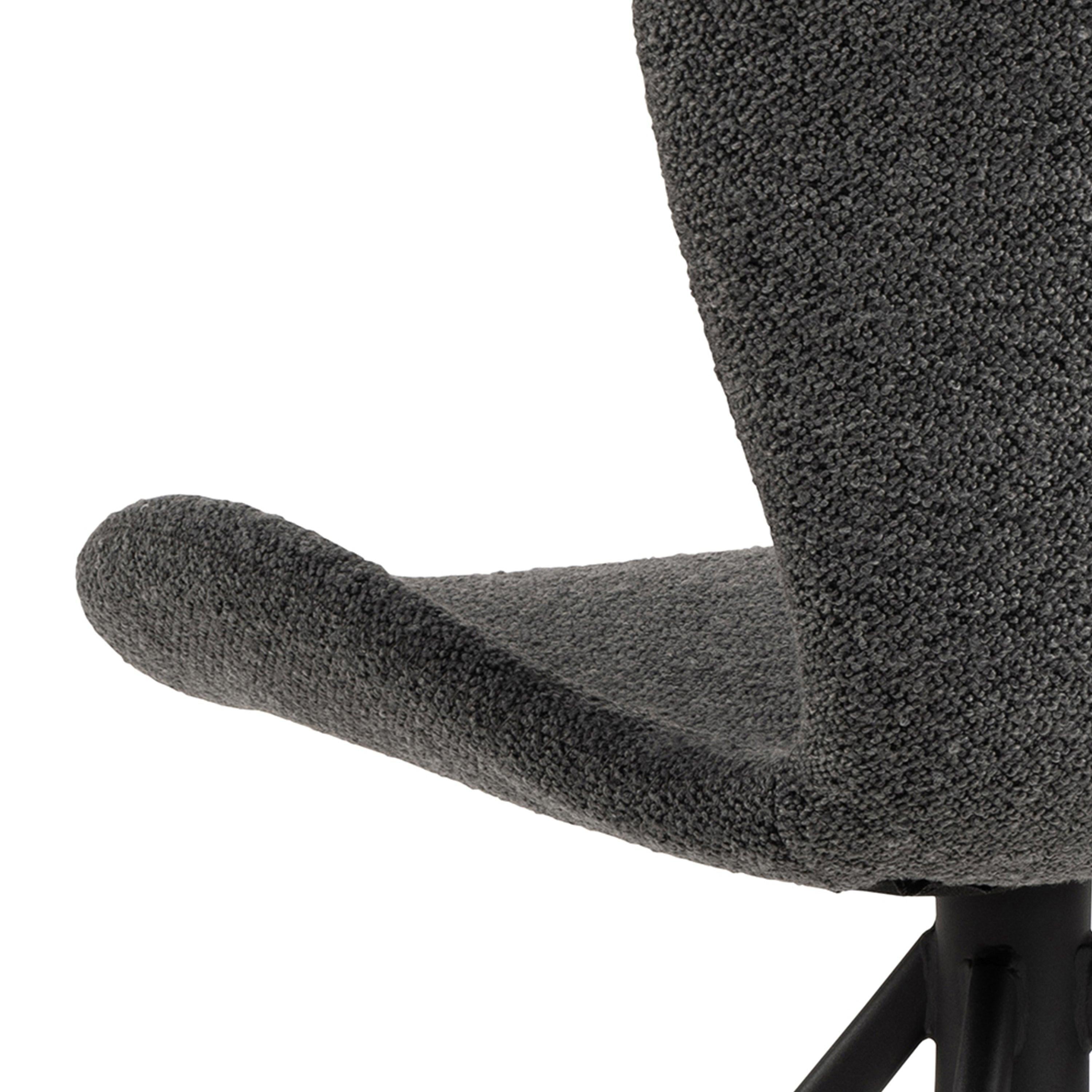 Batilda Swivel Dining Chairs in Grey Fabic Set of 2 - image 7