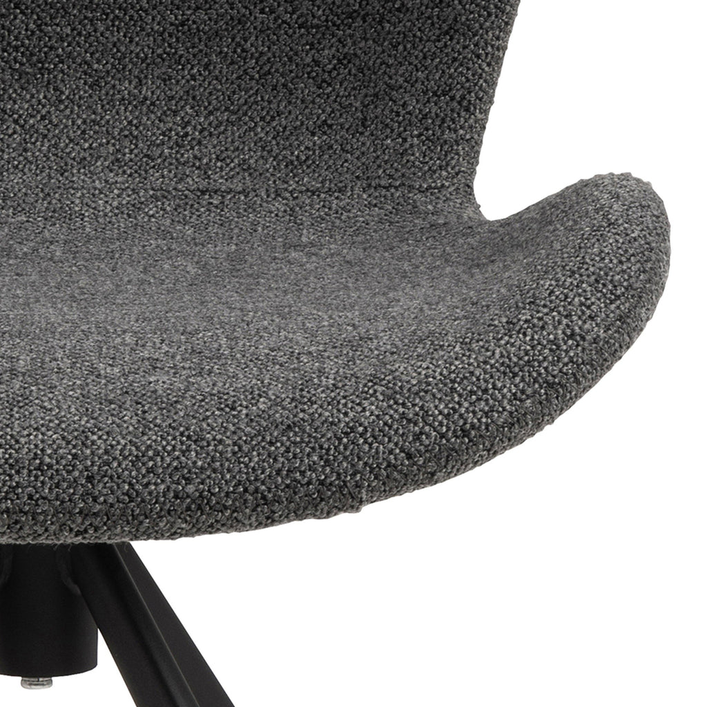 Batilda Swivel Dining Chairs in Grey Fabic Set of 2 - image 8