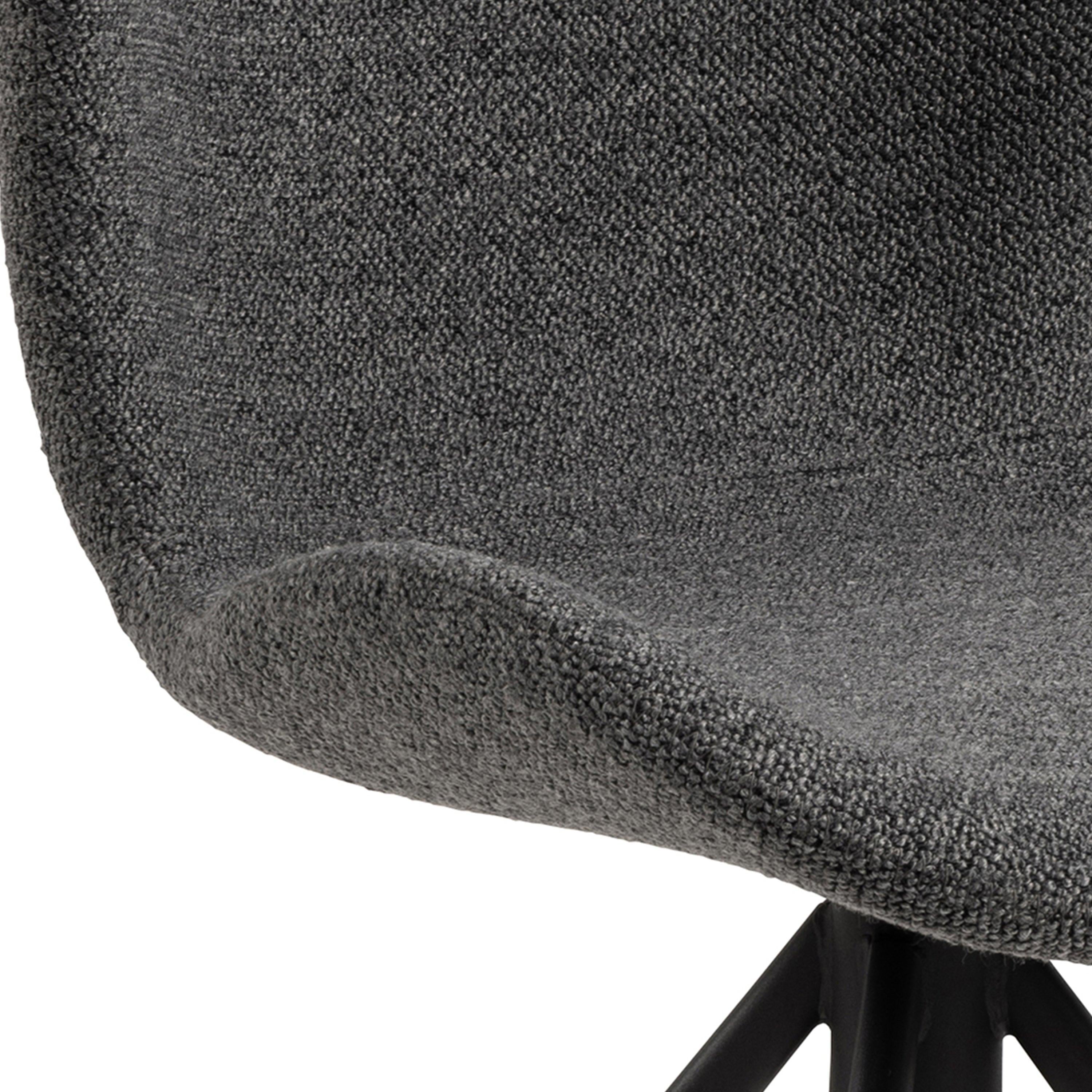 Batilda Swivel Dining Chairs in Grey Fabic Set of 2 - image 9