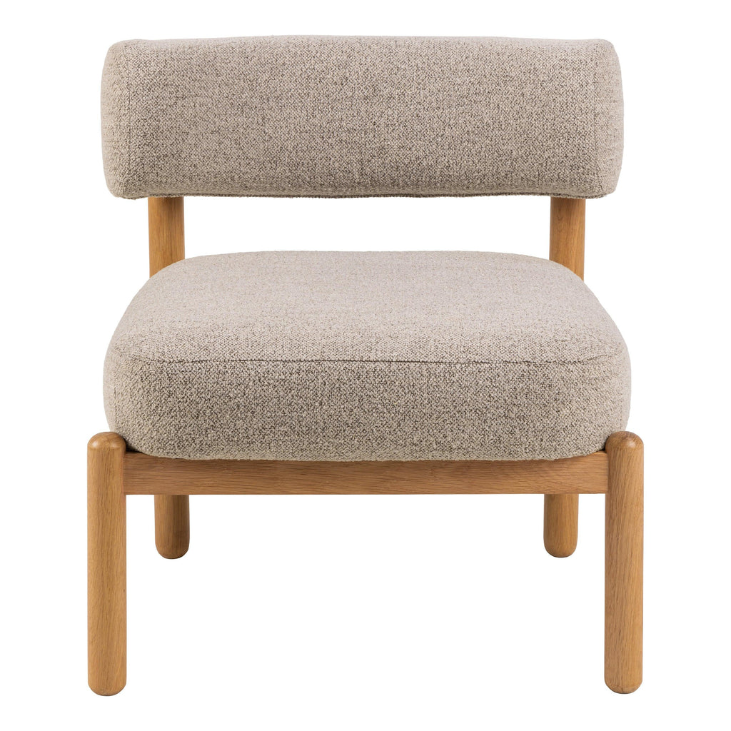 Burley Lounge Chair in Beige Fabric and Oak - image 2