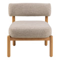 Burley Lounge Chair in Beige Fabric and Oak - image 2