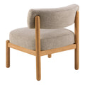 Burley Lounge Chair in Beige Fabric and Oak - image 3