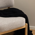 Burley Lounge Chair in Beige Fabric and Oak - image 5