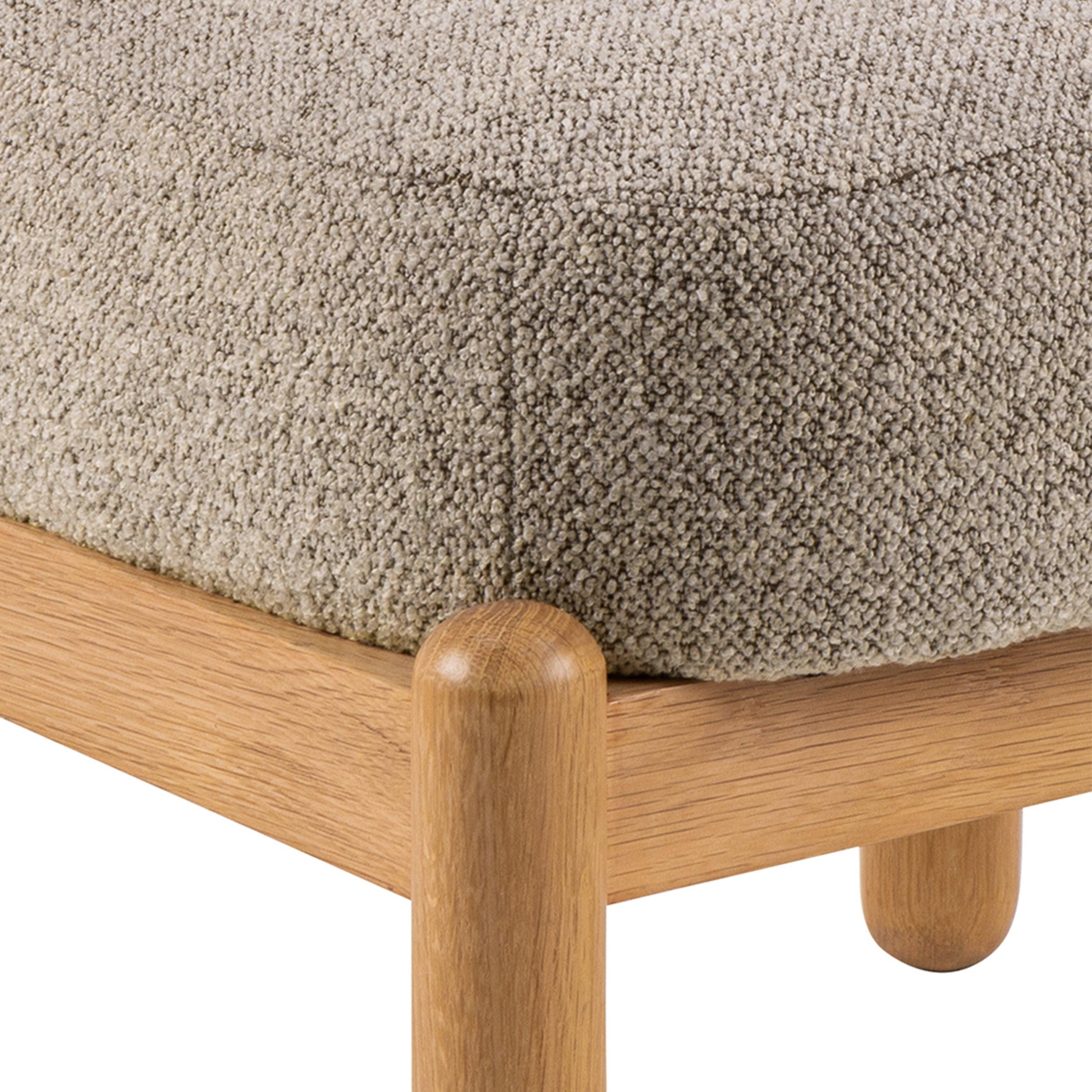 Burley Lounge Chair in Beige Fabric and Oak - image 8