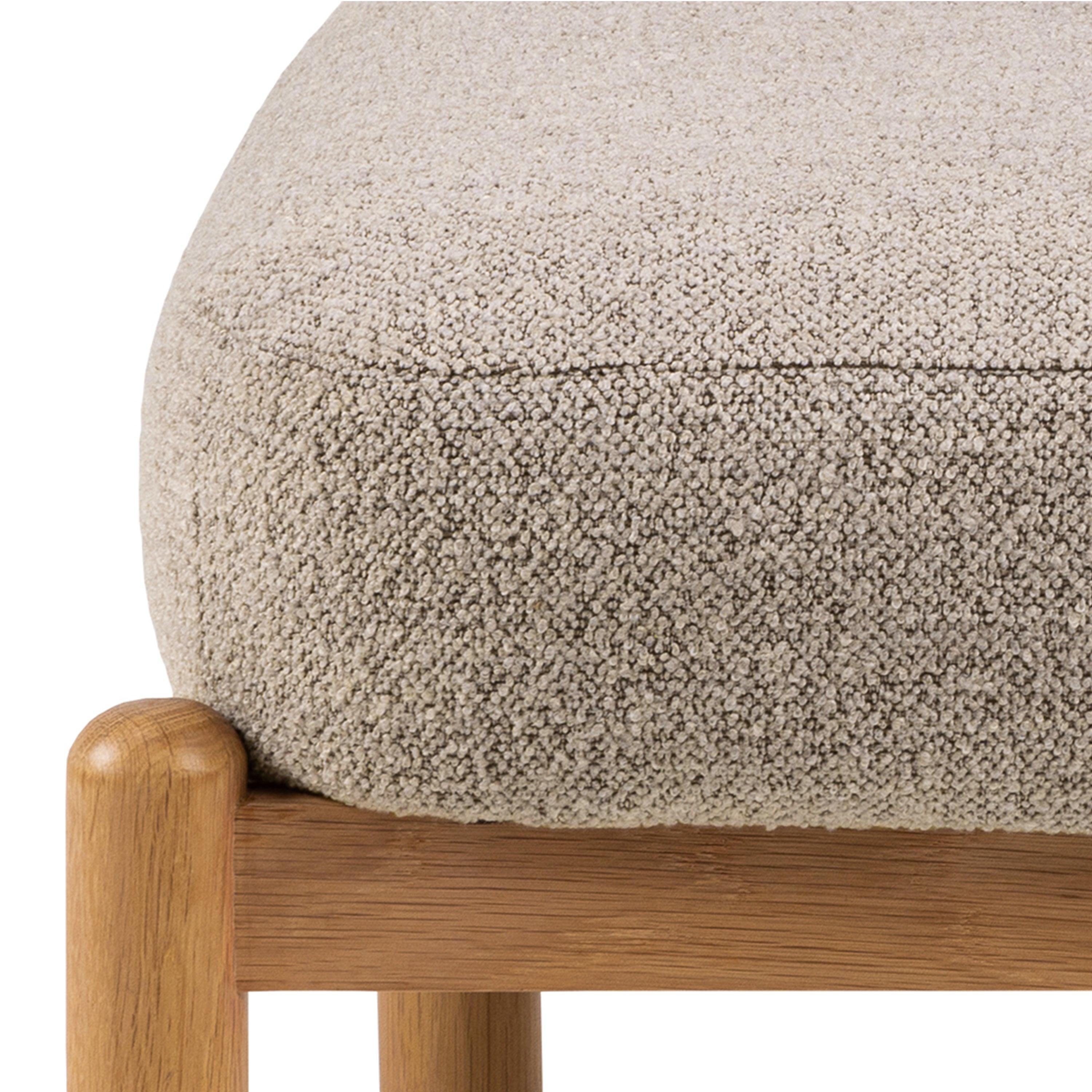 Burley Lounge Chair in Beige Fabric and Oak - image 9