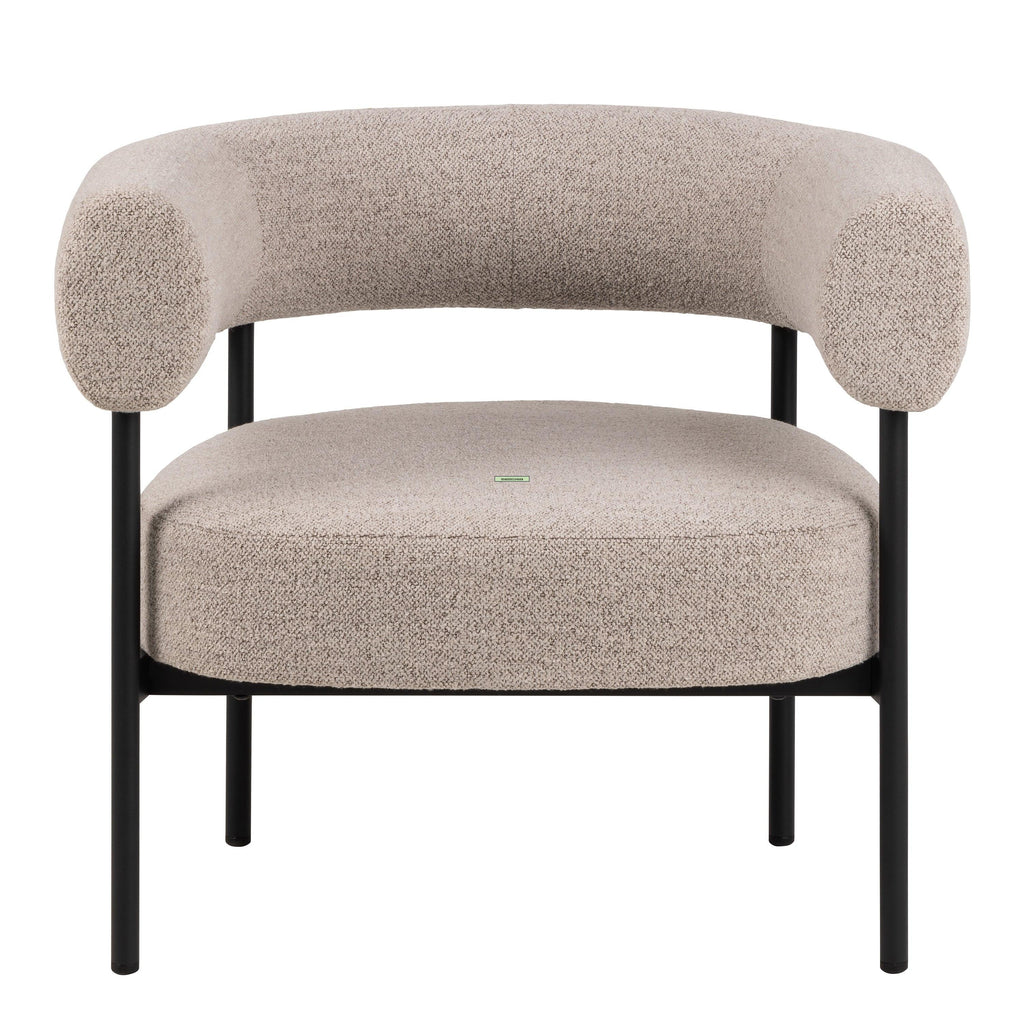 Oakfield Lounge Chair in Beige Fabic with Black Legs - image 2