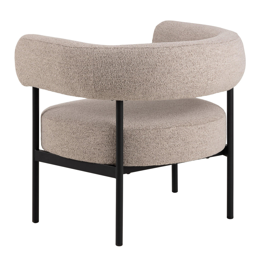 Oakfield Lounge Chair in Beige Fabic with Black Legs - image 3