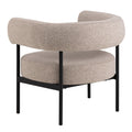 Oakfield Lounge Chair in Beige Fabic with Black Legs - image 3