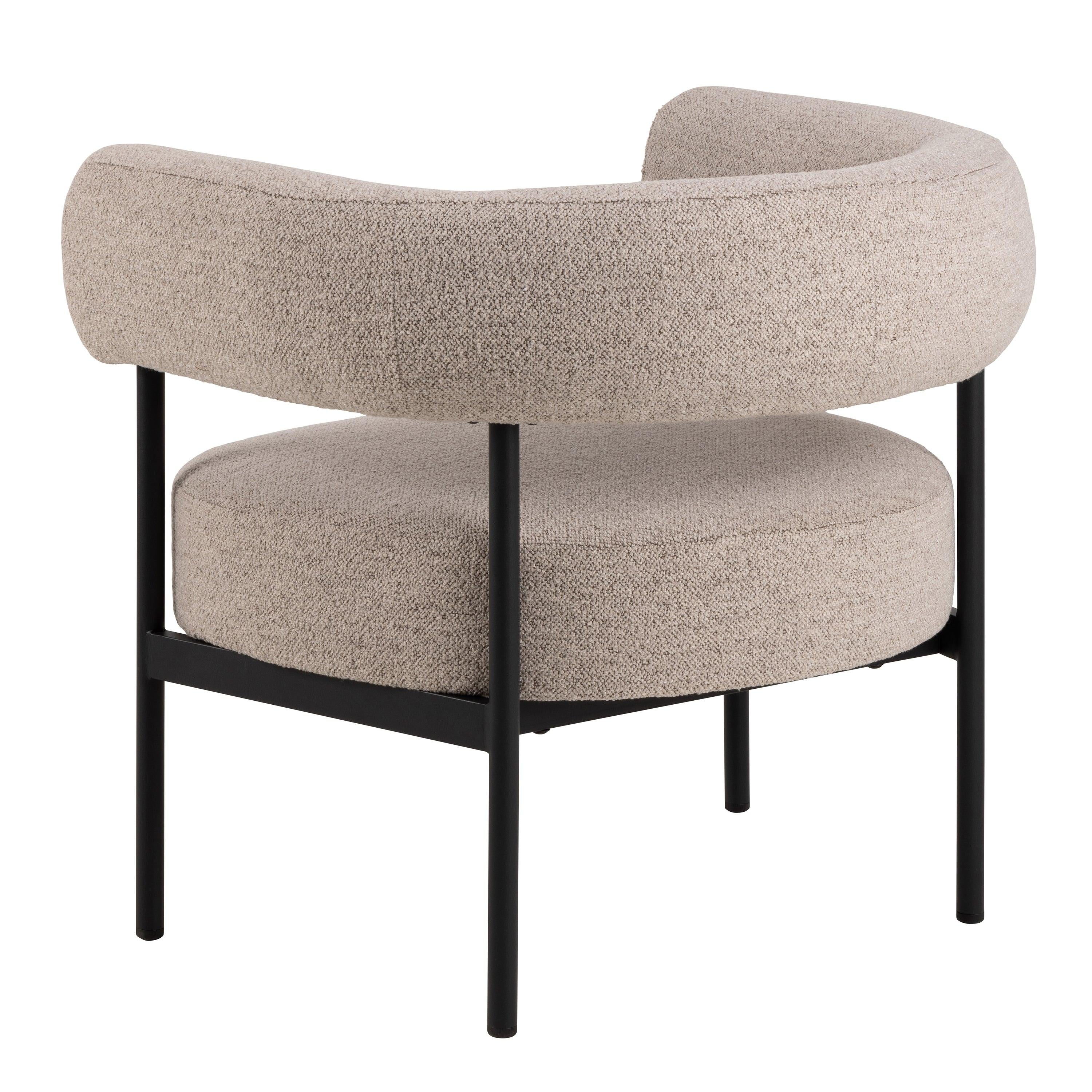 Oakfield Lounge Chair in Beige Fabic with Black Legs - image 3