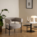 Oakfield Lounge Chair in Beige Fabic with Black Legs - image 4