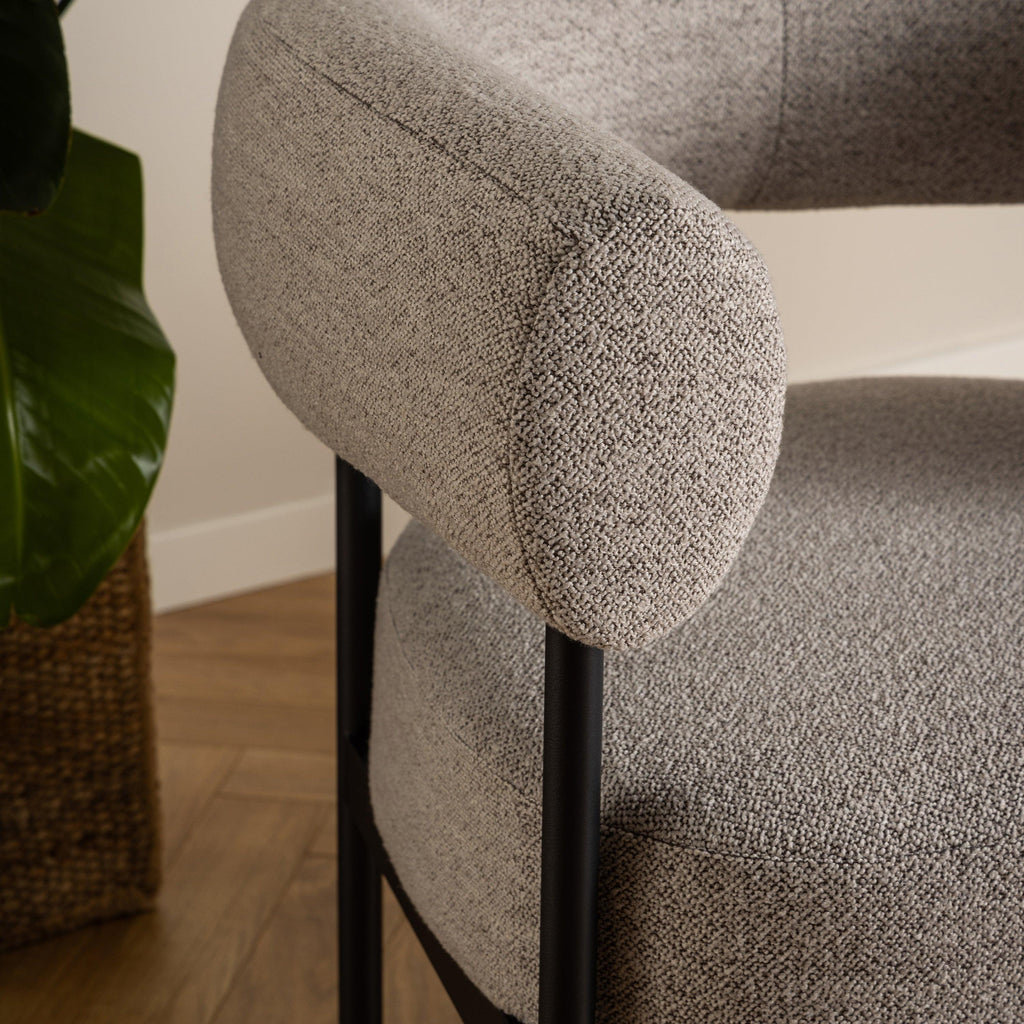 Oakfield Lounge Chair in Beige Fabic with Black Legs - image 5