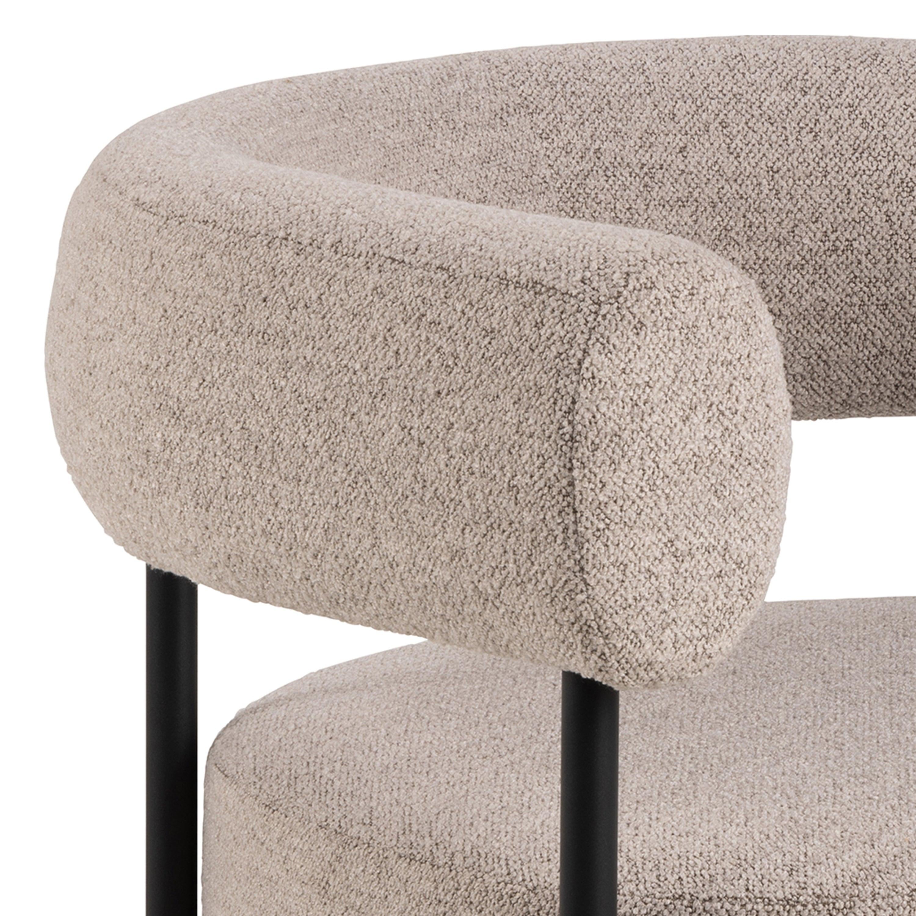 Oakfield Lounge Chair in Beige Fabic with Black Legs - image 6