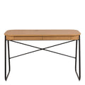 Blueton Office Desk with 2 Drawers in Black and Oak - image 2