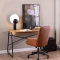Blueton Office Desk with 2 Drawers in Black and Oak - image 5
