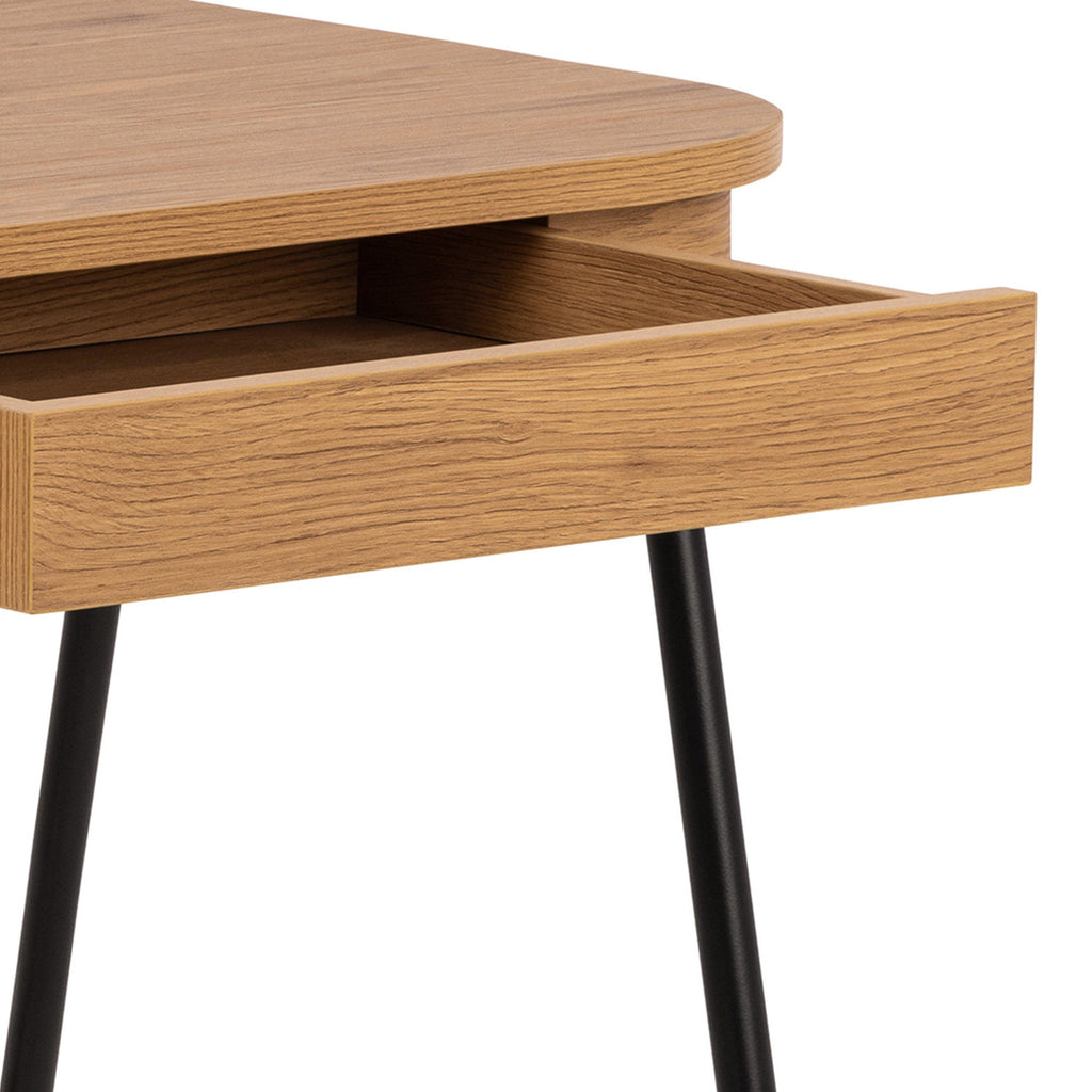 Blueton Office Desk with 2 Drawers in Black and Oak - image 9