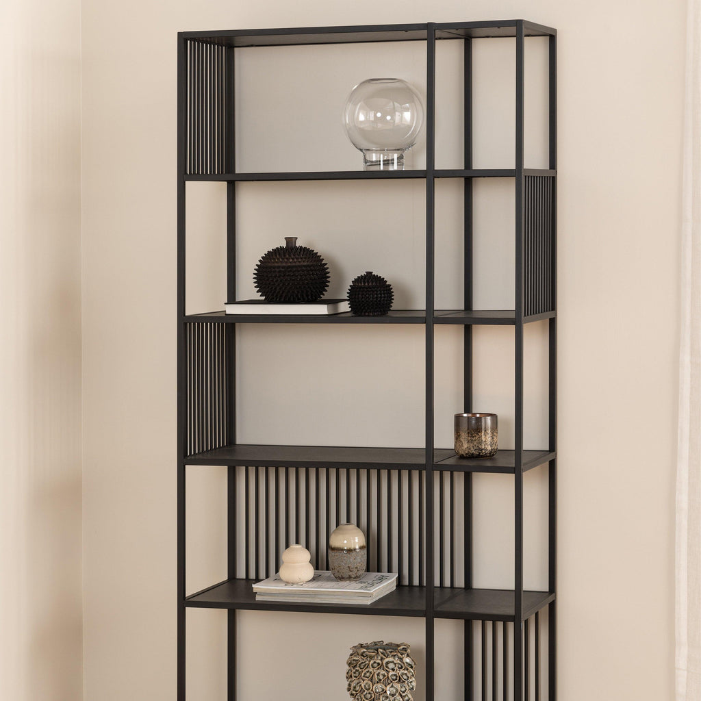Strington Bookcase with 5 Shelves in Black - image 5