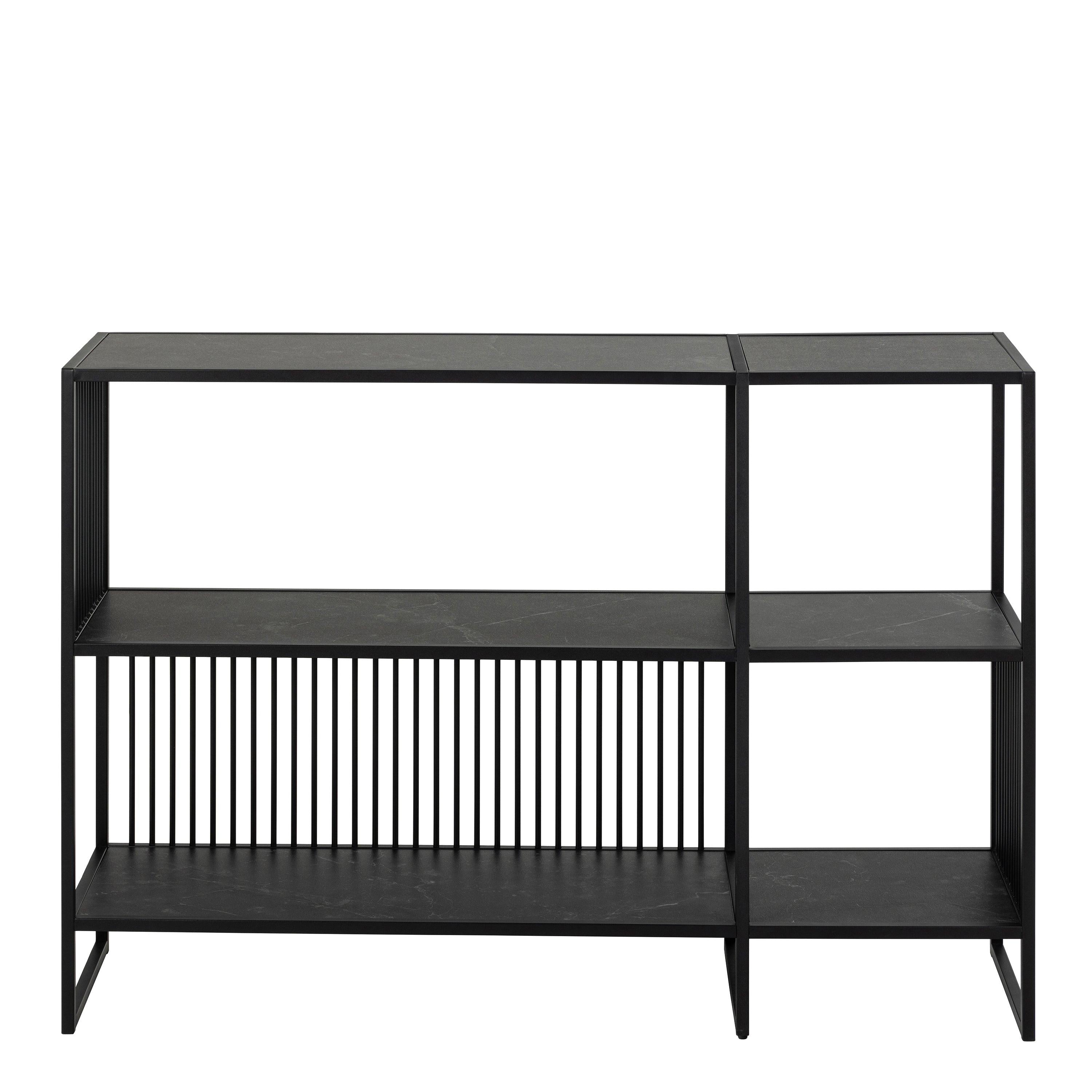 Strington Bookcase with 2 Shelves in Black - image 2