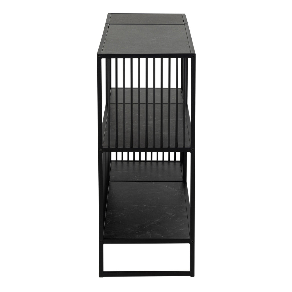 Strington Bookcase with 2 Shelves in Black - image 3