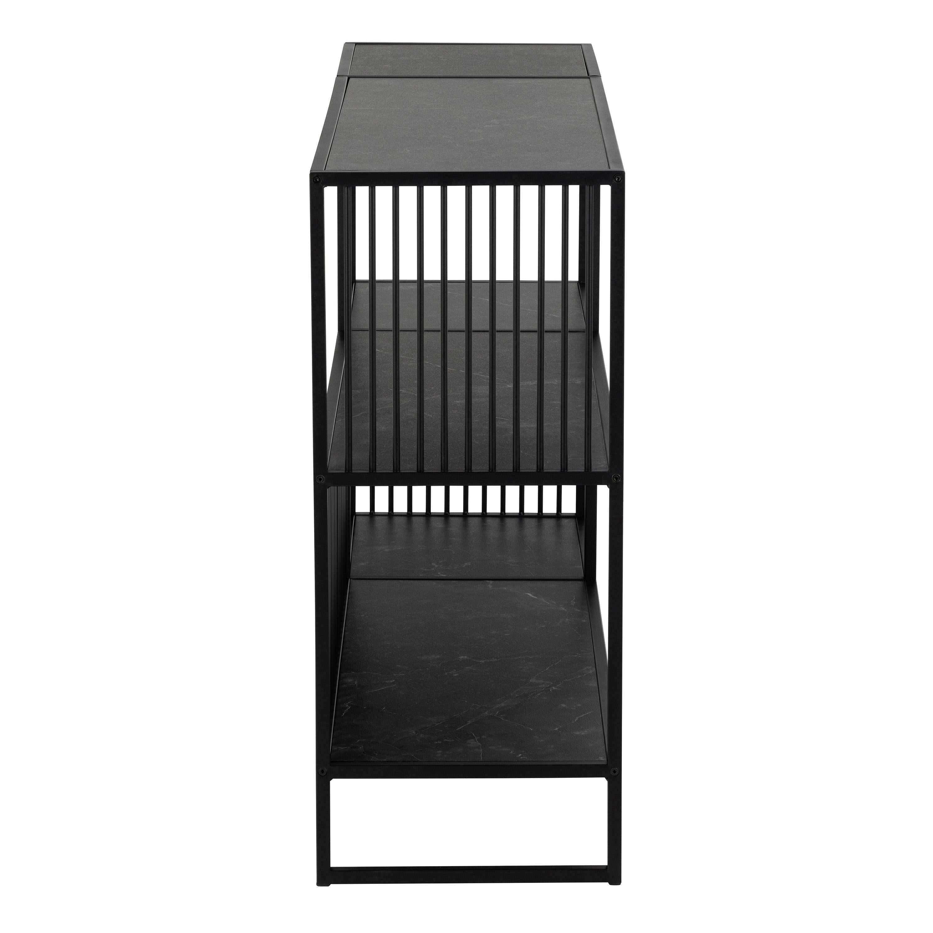 Strington Bookcase with 2 Shelves in Black - image 3