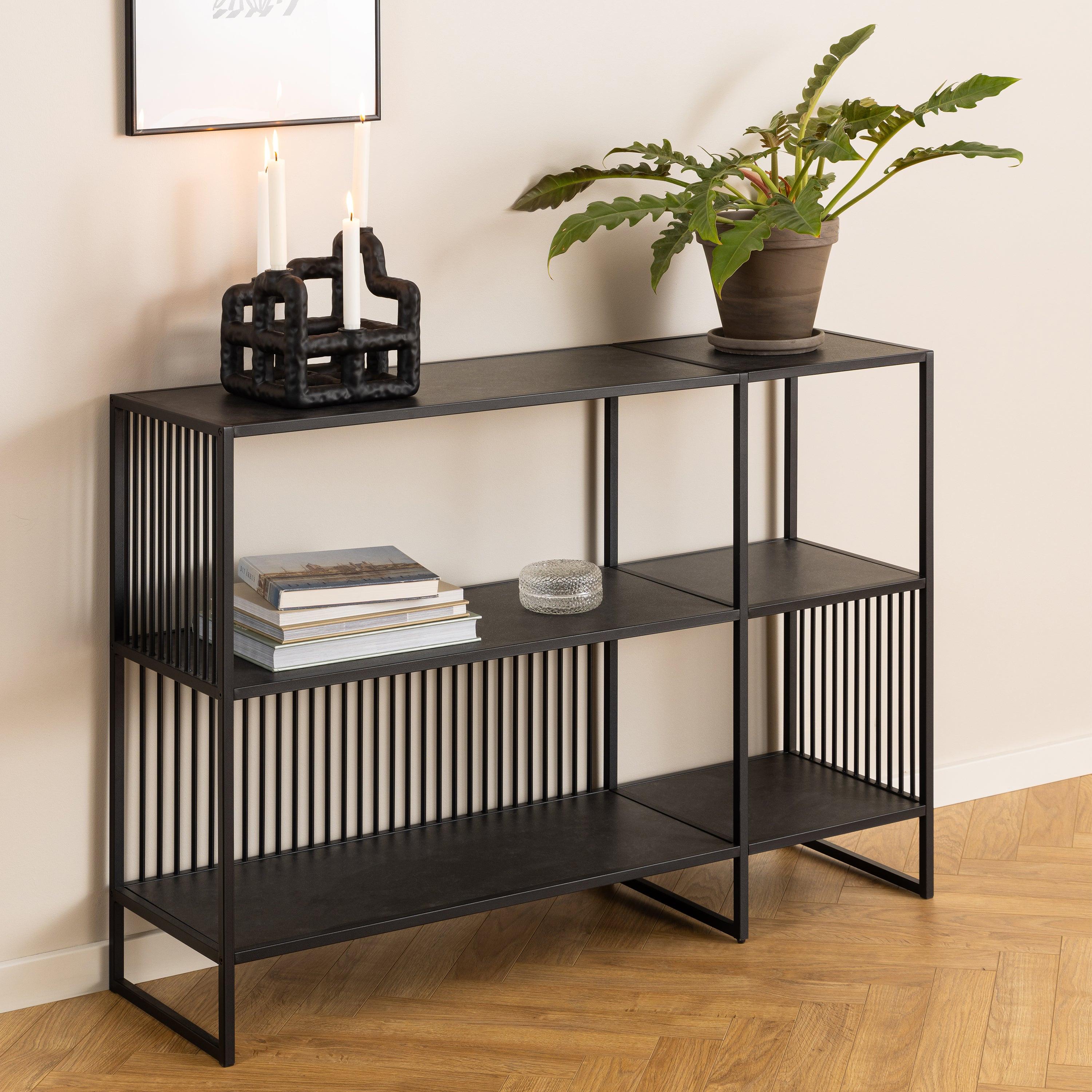 Strington Bookcase with 2 Shelves in Black - image 5