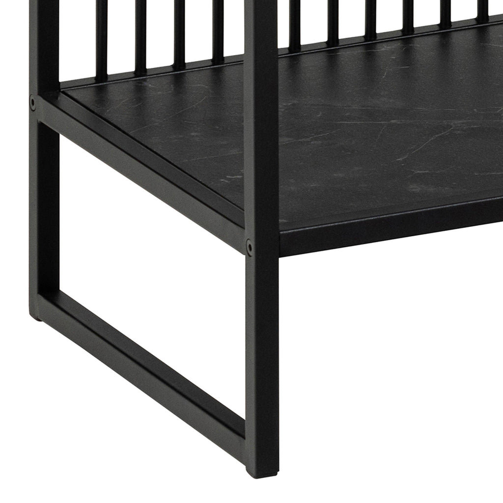 Strington Bookcase with 2 Shelves in Black - image 8