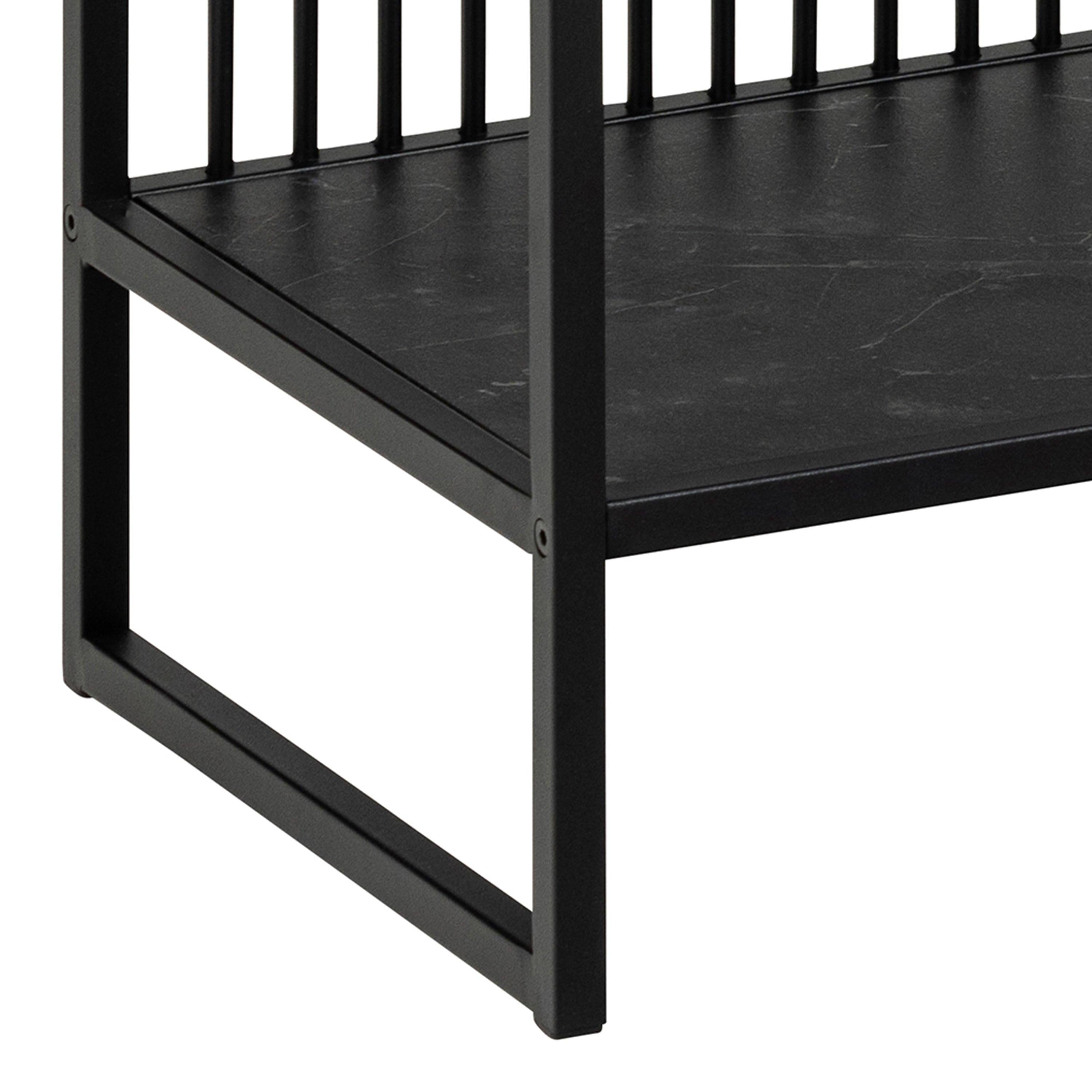 Strington Bookcase with 2 Shelves in Black - image 8