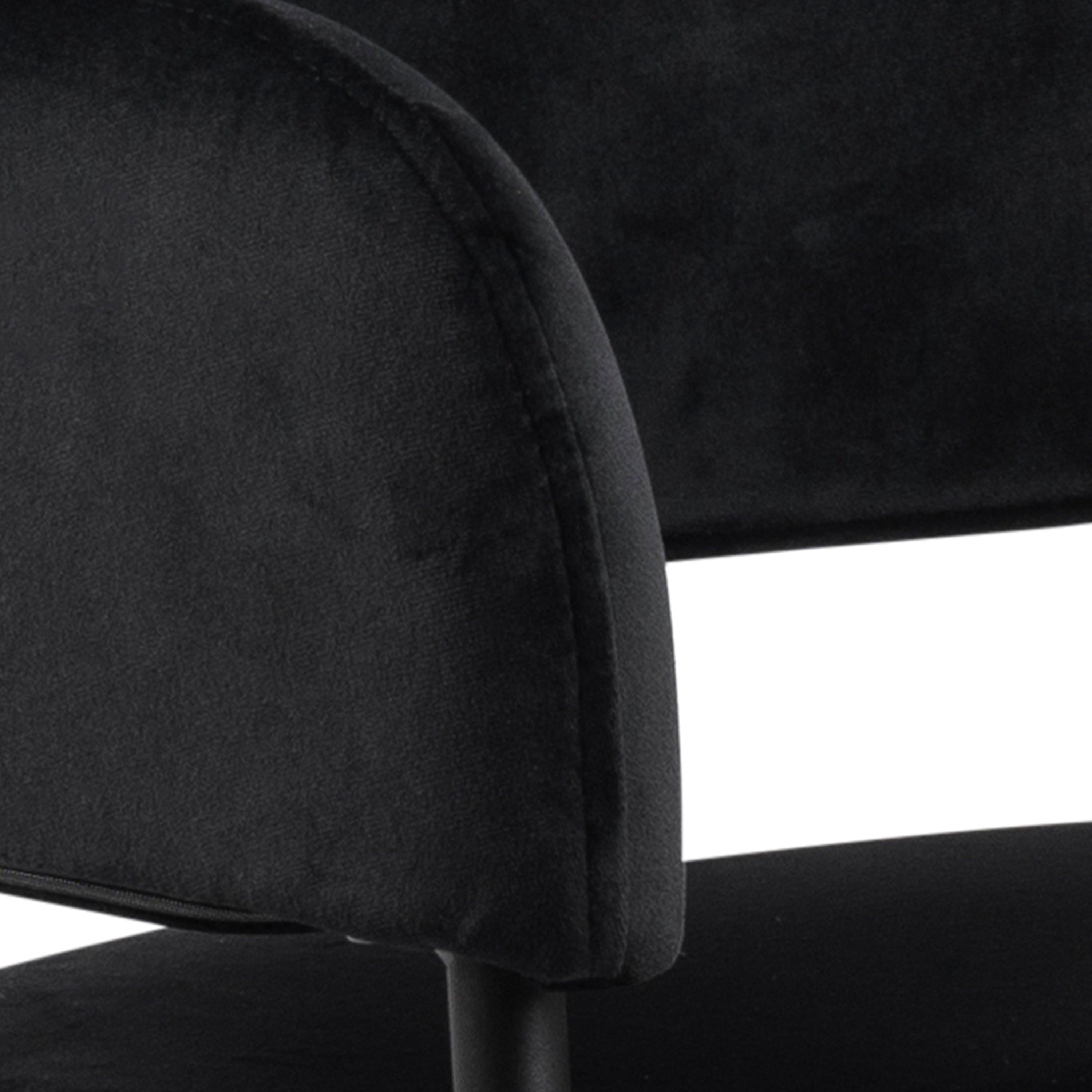 Lima Dining Chair with Armrest in Black Set of 2 - image 8