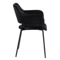 Lima Dining Chair with Armrest in Black Set of 2 - image 3