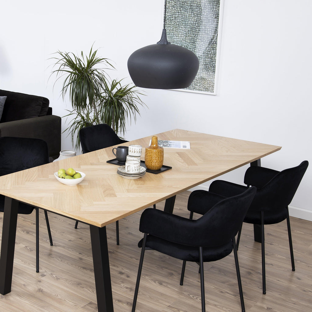 Lima Dining Chair with Armrest in Black Set of 2 - image 5