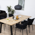 Lima Dining Chair with Armrest in Black Set of 2 - image 5