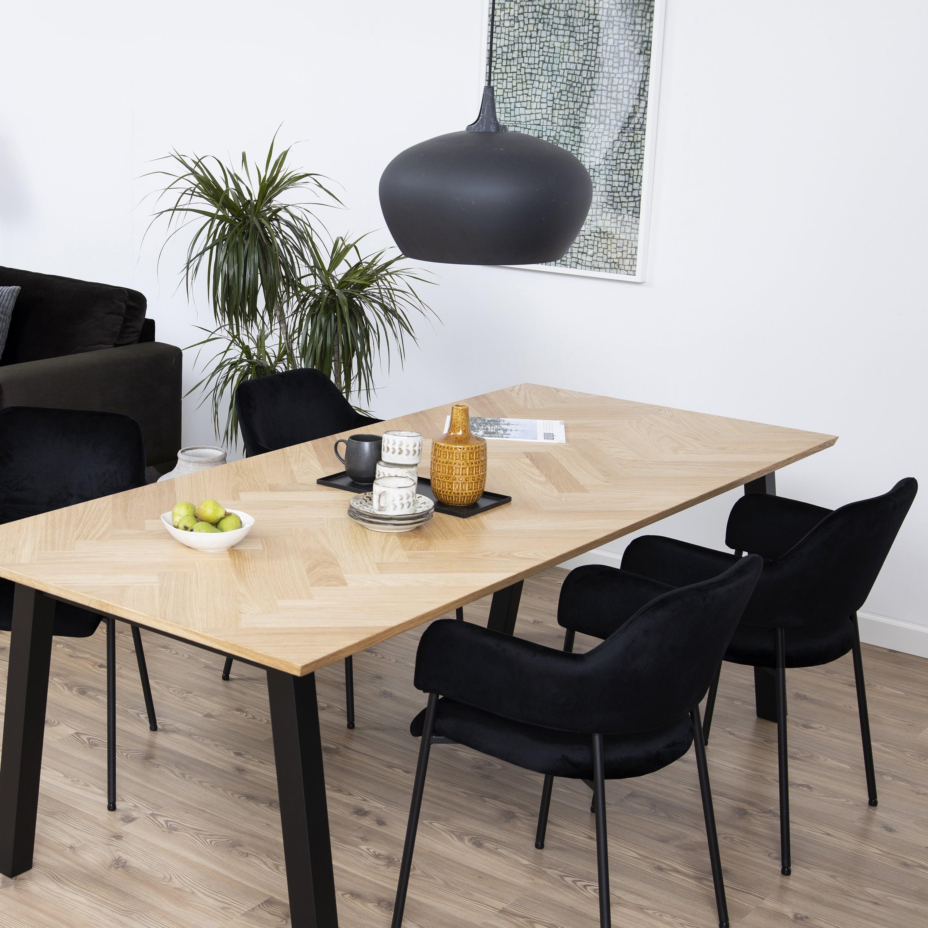 Lima Dining Chair with Armrest in Black Set of 2 - image 5